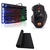 Kit Gamer Teclado Semi-mecânico RGB, Mouse RGB, MousePad LED Preto, Mousepad Mundo, Headphone Fone - loja online