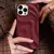 Ins inverno vinho tinto 3d pregas rugas caso de telefone para iphone 12 13 14 15