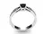 Anel De Prata Zircônia Negra 3,5 Mm 950 - comprar online
