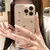 Capa Glitter Cereja Transparente para iPhone 12 ao 16 Pro
