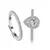 Anel de Noivado em Prata 925 com Zircônia Teardrop - comprar online