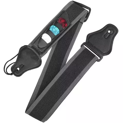 Correia para Guitarra/Violão com 3 Suportes de Palhetas - comprar online