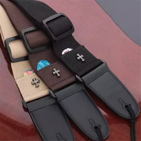 Correia de Guitarra/Violão Cinto Vintage Cruz - comprar online