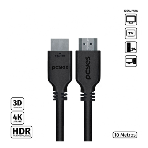 Cabo Hdmi 2.0 4K 30Awg Puro Cobre 10 Metros - Phm20-10