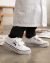 Zapatilla de Lona Infantil con Doble Abrojo A5 – Blanca