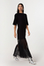 Vestido 534.057 Preto - Cetim Reciclado com Corte Fluido - comprar online