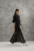 Vestido 534.057 Preto - Cetim Reciclado com Corte Fluido