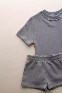 CONJUNTO MALHA TEXTURIZADA BLOCK - OVERSIZED - CINZA na internet