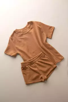 CONJUNTO MALHA TEXTURIZADA BLOCK - OVERSIZED - MOSTARDA