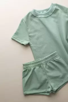CONJUNTO MALHA TEXTURIZADA BLOCK - OVERSIZED - MENTA - comprar online