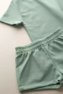 CONJUNTO MALHA TEXTURIZADA BLOCK - OVERSIZED - MENTA