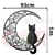 Adesivo De Parede Silhueta Gato Meia Lua Mandala - comprar online
