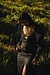 Saia Mídi Jeans Black com Fenda - Pitel Jeans wear