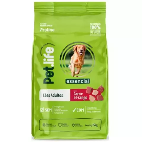 RACAO PET LIFE CAO ADULTO ESSENCIAL MG 15KG - comprar online