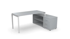 Puesto de trabajo con Biblioteca y Cajonera de tres cajones en internet