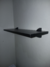 Prateleira MDF Preto texturizado espessura 15mm 600mm x 120mm com suporte preto