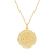 Colar Dourado Medalha São Miguel Arcanjo Cravejado de Zircônia