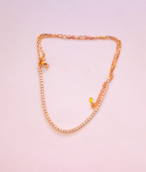 Pulseira dupla com zirconia