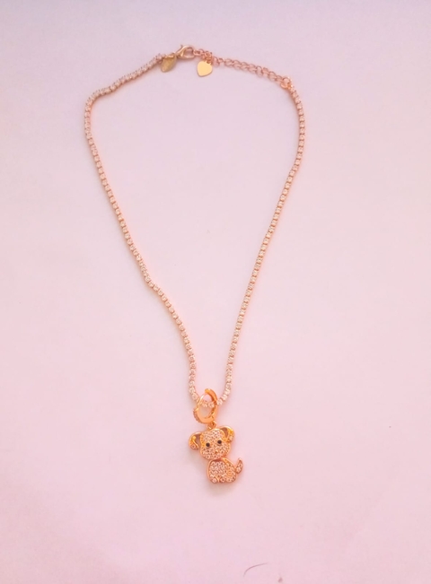 Choker zircônia com pingente
