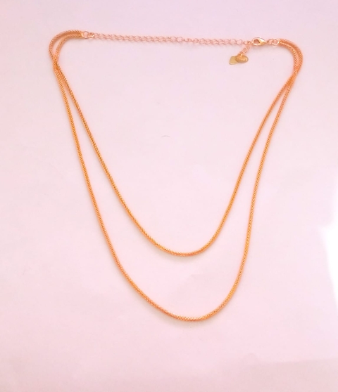 Gargantilha duplo elegante