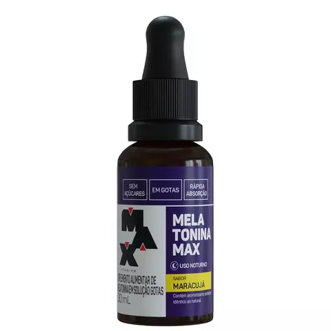 Melatonina Sublingual Max (30ml) Max Titanium - Maracujá