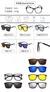 Óculos de sol quadrados com clipe magnético, 5 lentes, masculino, polarizado, - comprar online