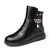Sólido preto novas mulheres marca de luxo designer botas de neve metal clássic na internet