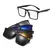 Óculos de sol quadrados com clipe magnético, 5 lentes, masculino, polarizado,