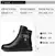 Sólido preto novas mulheres marca de luxo designer botas de neve metal clássic - BC SHOP ONLINE