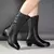 Mulheres meados de bezerro botas de salto cunha sapatos de mãe de couro macio i - BC SHOP ONLINE
