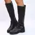 Vintage marrom mulheres joelho botas altas tamanho grande plataforma de salto ba - BC SHOP ONLINE