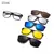 Óculos de sol quadrados com clipe magnético, 5 lentes, masculino, polarizado, - comprar online