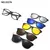 Óculos de sol quadrados com clipe magnético, 5 lentes, masculino, polarizado, - loja online