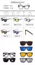 Óculos de sol quadrados com clipe magnético, 5 lentes, masculino, polarizado, na internet