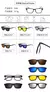 Imagem do Óculos de sol quadrados com clipe magnético, 5 lentes, masculino, polarizado,