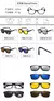 Óculos de sol quadrados com clipe magnético, 5 lentes, masculino, polarizado,