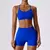 Imagem do Seamless Yoga Gym Fatos com Shorts para Mulheres, Top Curto, Sexy Bra, Calças R