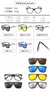 Óculos de sol quadrados com clipe magnético, 5 lentes, masculino, polarizado, - BC SHOP ONLINE