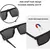 Óculos de sol quadrados com clipe magnético, 5 lentes, masculino, polarizado, - BC SHOP ONLINE