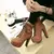 2025 novas bombas femininas sapatos das mulheres botas de sola grossa rendas até senhoras botas de tornozelo confortáveis saltos stiletto botas altas mujer - BC SHOP ONLINE