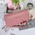 Carteira longa feminina bolsas borla moeda bolsa titular do cartão carteiras du