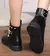 Sólido preto novas mulheres marca de luxo designer botas de neve metal clássic na internet