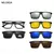 Óculos de sol quadrados com clipe magnético, 5 lentes, masculino, polarizado, - loja online