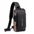 Bolsa de Ombro, Homens Multifunções Anti Roubo USB Homem Crossbody Cruz Corpo V