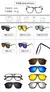 Óculos de sol quadrados com clipe magnético, 5 lentes, masculino, polarizado, - loja online