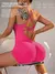 Macacão de yoga de uma peça magro curto roupas esportivas mulher roupas de gin