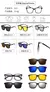 Imagem do Óculos de sol quadrados com clipe magnético, 5 lentes, masculino, polarizado,