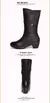 Mulheres meados de bezerro botas de salto cunha sapatos de mãe de couro macio i