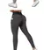 S-3XL feminino casual cintura alta bolso esportes leggings calças de fitness sc