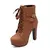 Imagem do 2025 novas bombas femininas sapatos das mulheres botas de sola grossa rendas até senhoras botas de tornozelo confortáveis saltos stiletto botas altas mujer